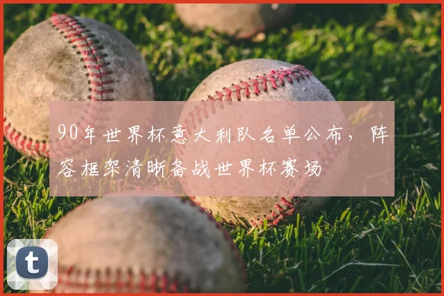 90年世界杯意大利队名单公布,阵容框架清晰备战世界杯赛场